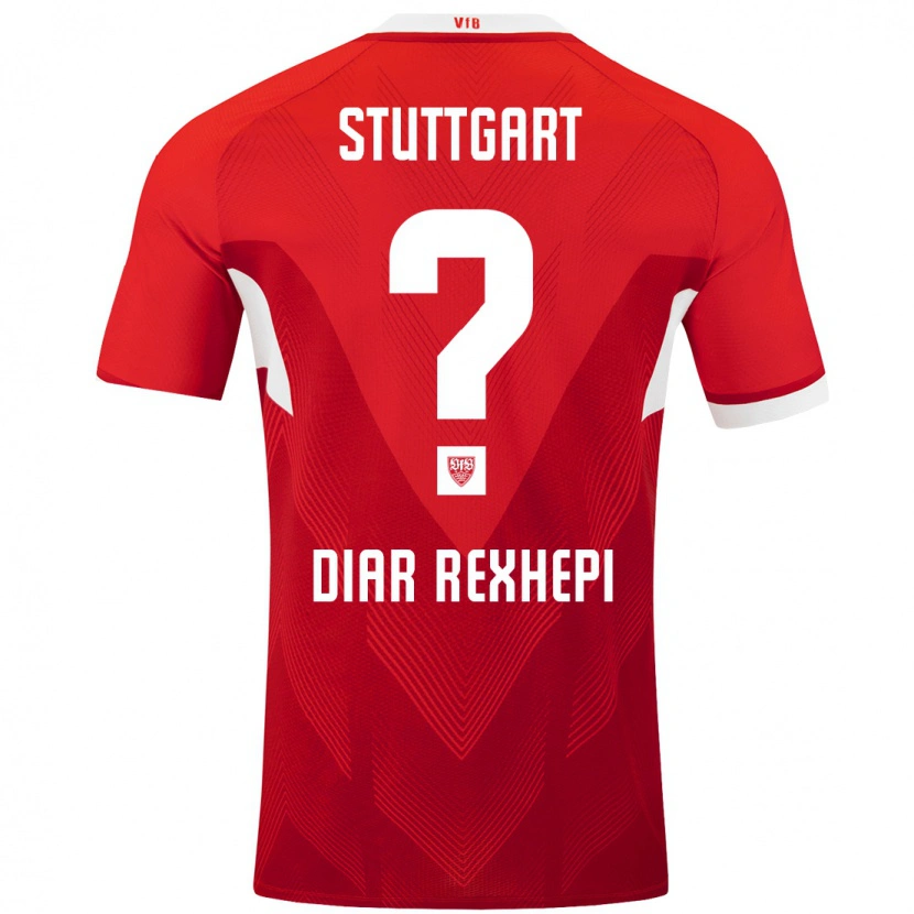 Danxen Hombre Camiseta Diar Rexhepi #0 Rojo Blanco 2ª Equipación 2024/25 La Camisa