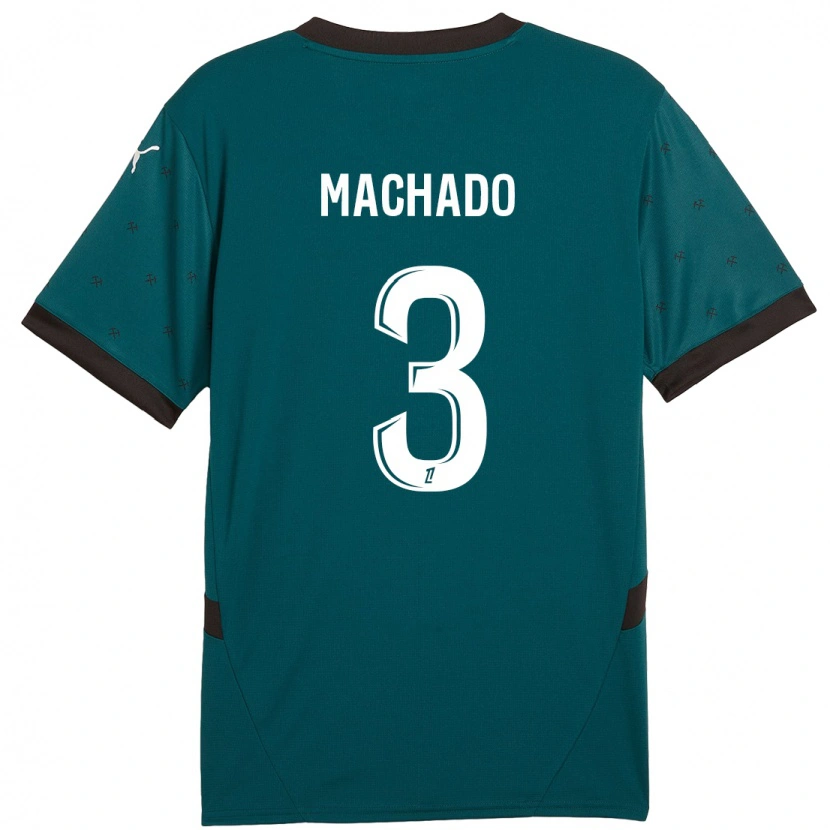 Danxen Hombre Camiseta Deiver Machado #3 Verde Oscuro 2ª Equipación 2024/25 La Camisa