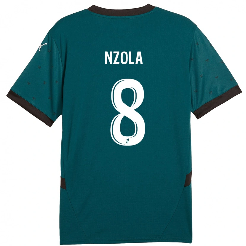 Danxen Hombre Camiseta M'bala Nzola #8 Verde Oscuro 2ª Equipación 2024/25 La Camisa