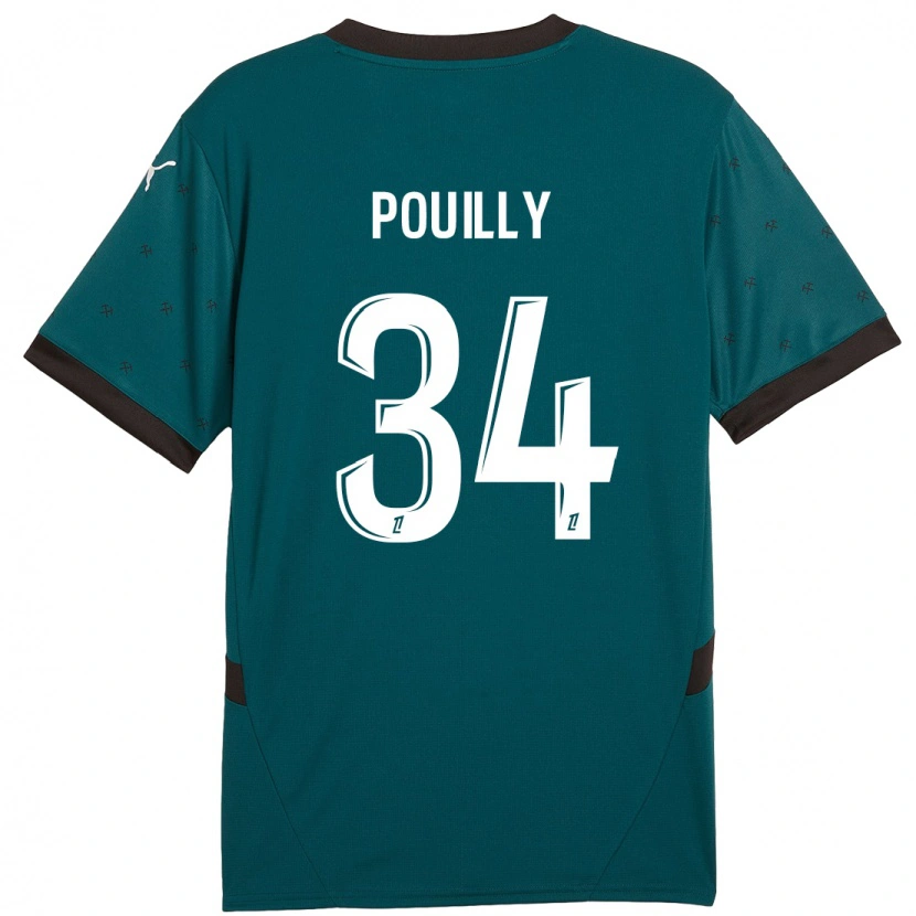 Danxen Hombre Camiseta Tom Pouilly #34 Verde Oscuro 2ª Equipación 2024/25 La Camisa