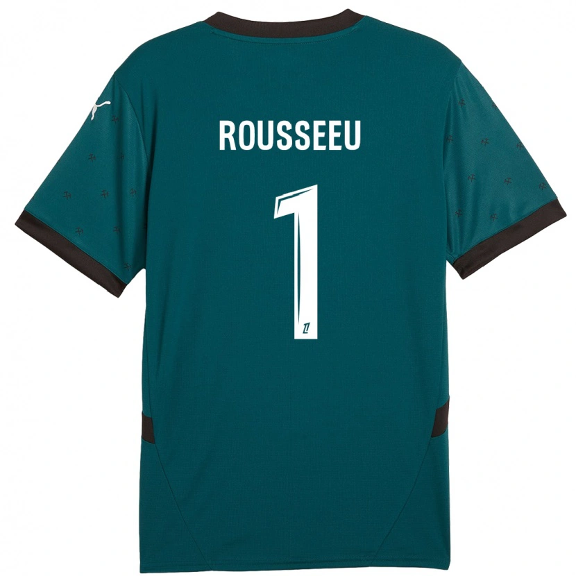 Danxen Hombre Camiseta Justine Rousseeu #1 Verde Oscuro 2ª Equipación 2024/25 La Camisa