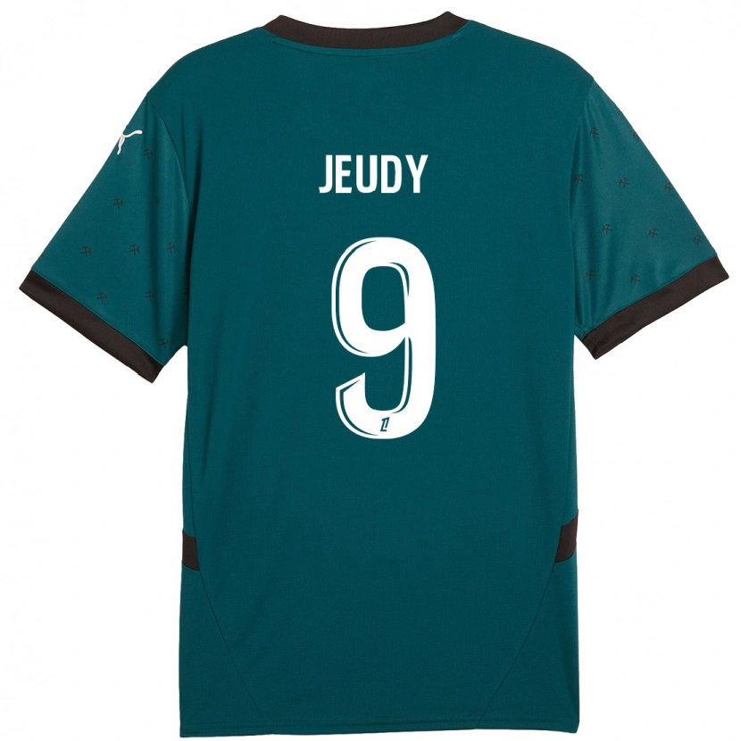 Danxen Hombre Camiseta Sherly Jeudy #9 Verde Oscuro 2ª Equipación 2024/25 La Camisa