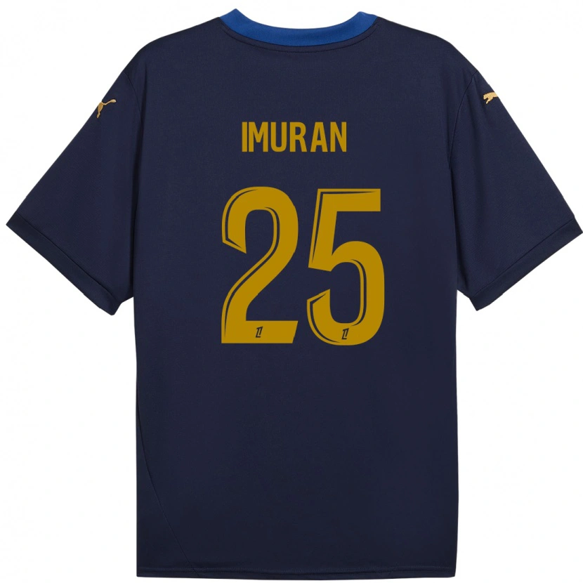 Danxen Hombre Camiseta Rofiat Imuran #25 Azul Marino Dorado 2ª Equipación 2024/25 La Camisa