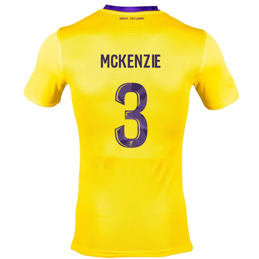 Danxen Hombre Camiseta Mark Mckenzie #3 Amarillo Morado 2ª Equipación 2024/25 La Camisa