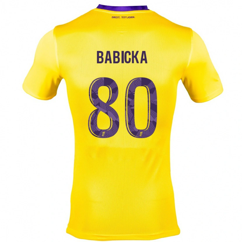 Danxen Hombre Camiseta Shavy Babicka #80 Amarillo Morado 2ª Equipación 2024/25 La Camisa