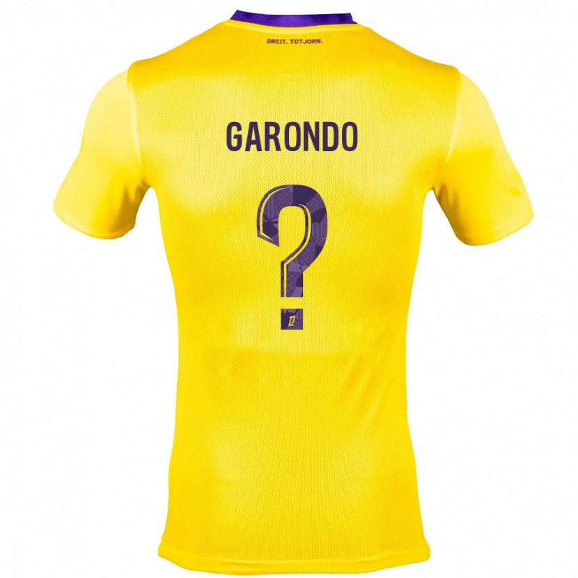 Danxen Hombre Camiseta Thibaud Garondo #0 Amarillo Morado 2ª Equipación 2024/25 La Camisa