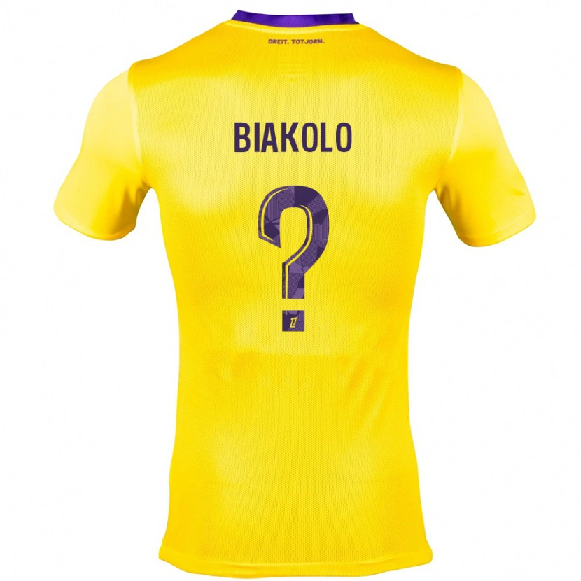 Danxen Hombre Camiseta Tony Biakolo #0 Amarillo Morado 2ª Equipación 2024/25 La Camisa