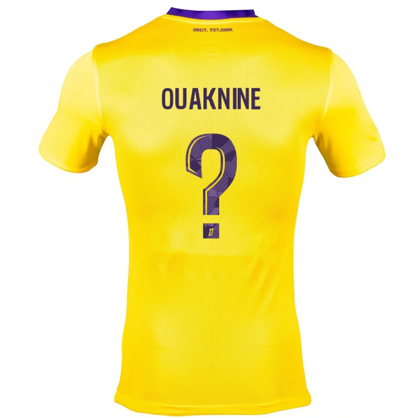 Danxen Hombre Camiseta Jules Ouaknine #0 Amarillo Morado 2ª Equipación 2024/25 La Camisa