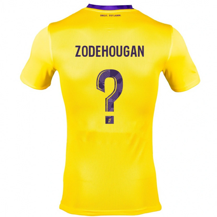 Danxen Hombre Camiseta Yanis Zodehougan #0 Amarillo Morado 2ª Equipación 2024/25 La Camisa