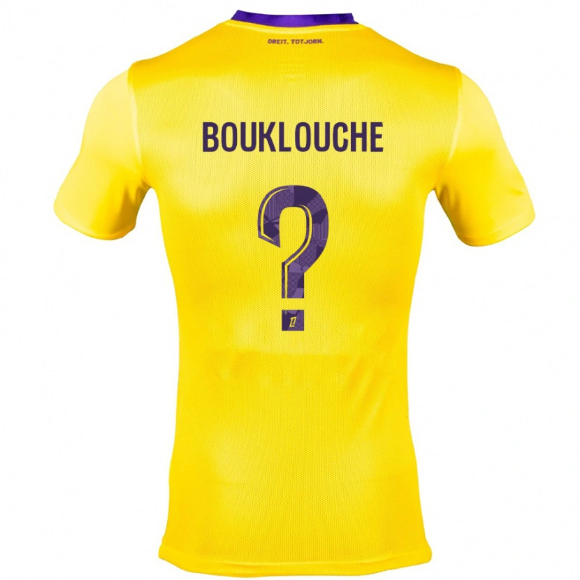 Danxen Hombre Camiseta Kelyan Bouklouche #0 Amarillo Morado 2ª Equipación 2024/25 La Camisa