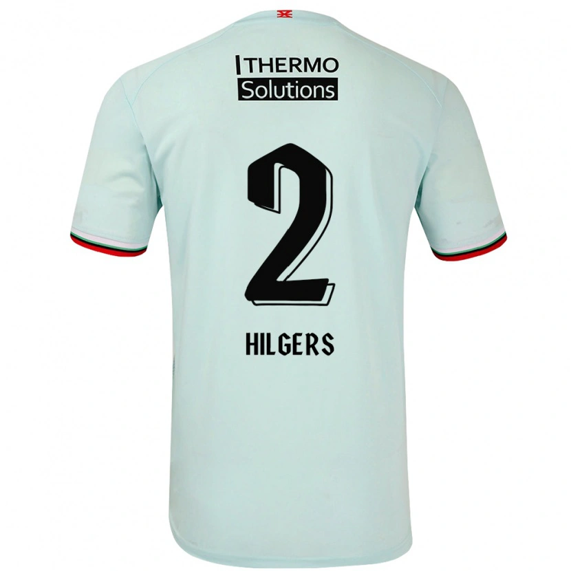 Danxen Hombre Camiseta Mees Hilgers #2 Verde Claro 2ª Equipación 2024/25 La Camisa