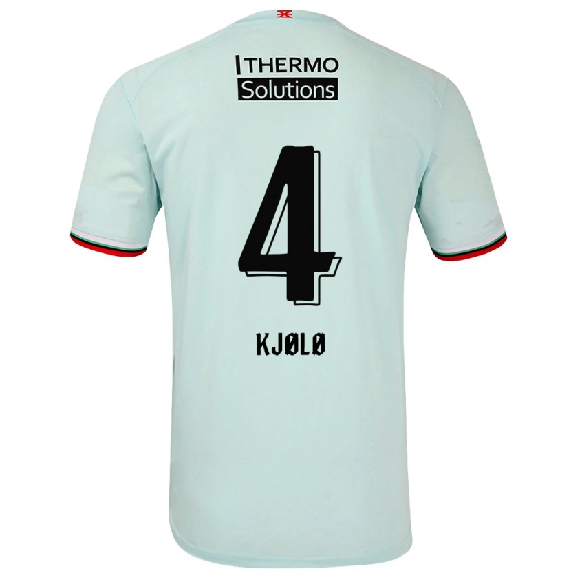 Danxen Hombre Camiseta Mathias Kjølø #4 Verde Claro 2ª Equipación 2024/25 La Camisa