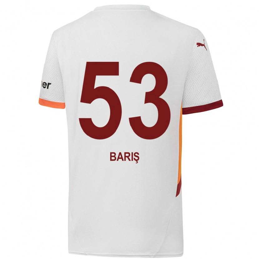 Danxen Hombre Camiseta Barış Alper Yılmaz #53 Blanco Amarillo Rojo 2ª Equipación 2024/25 La Camisa