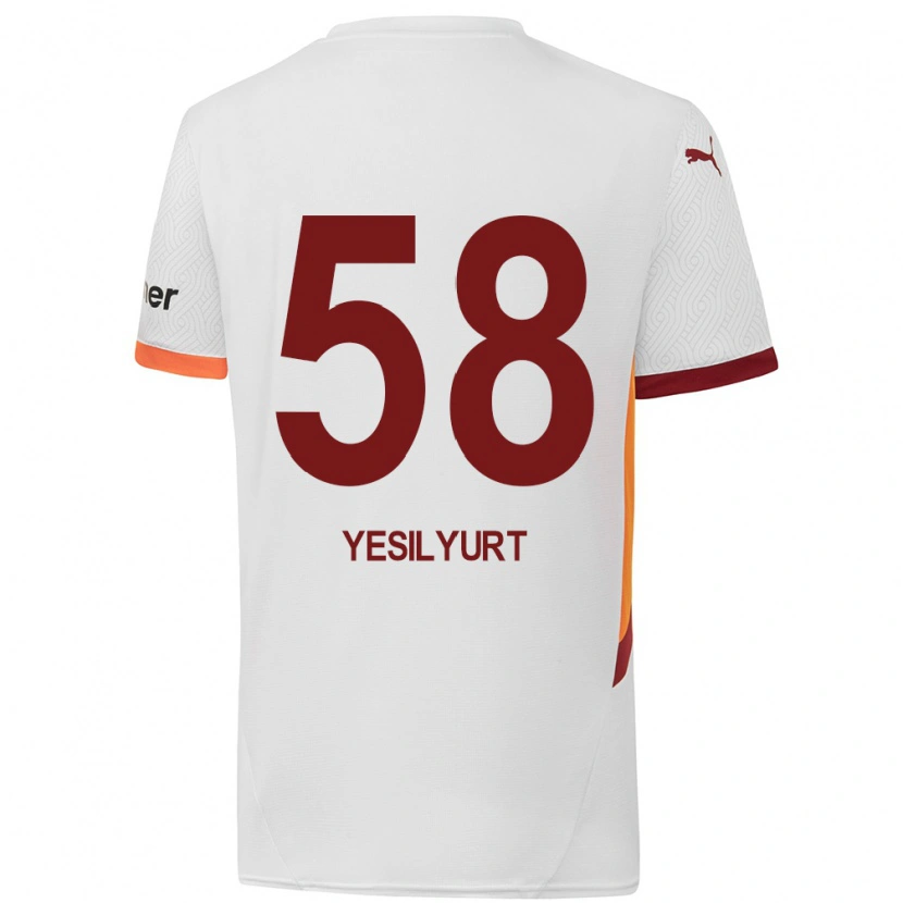 Danxen Hombre Camiseta Ali Yeşilyurt #58 Blanco Amarillo Rojo 2ª Equipación 2024/25 La Camisa