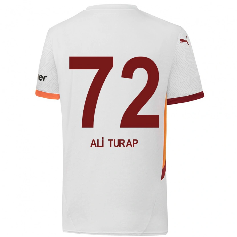 Danxen Hombre Camiseta Ali Turap Bülbül #72 Blanco Amarillo Rojo 2ª Equipación 2024/25 La Camisa