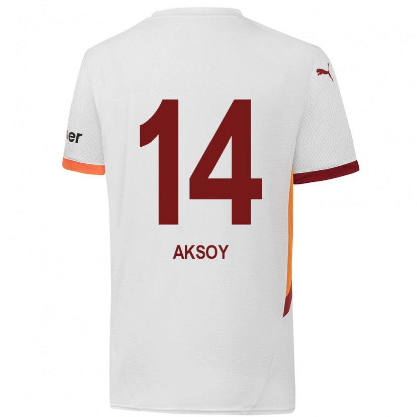 Danxen Hombre Camiseta Berkan Aksoy #14 Blanco Amarillo Rojo 2ª Equipación 2024/25 La Camisa