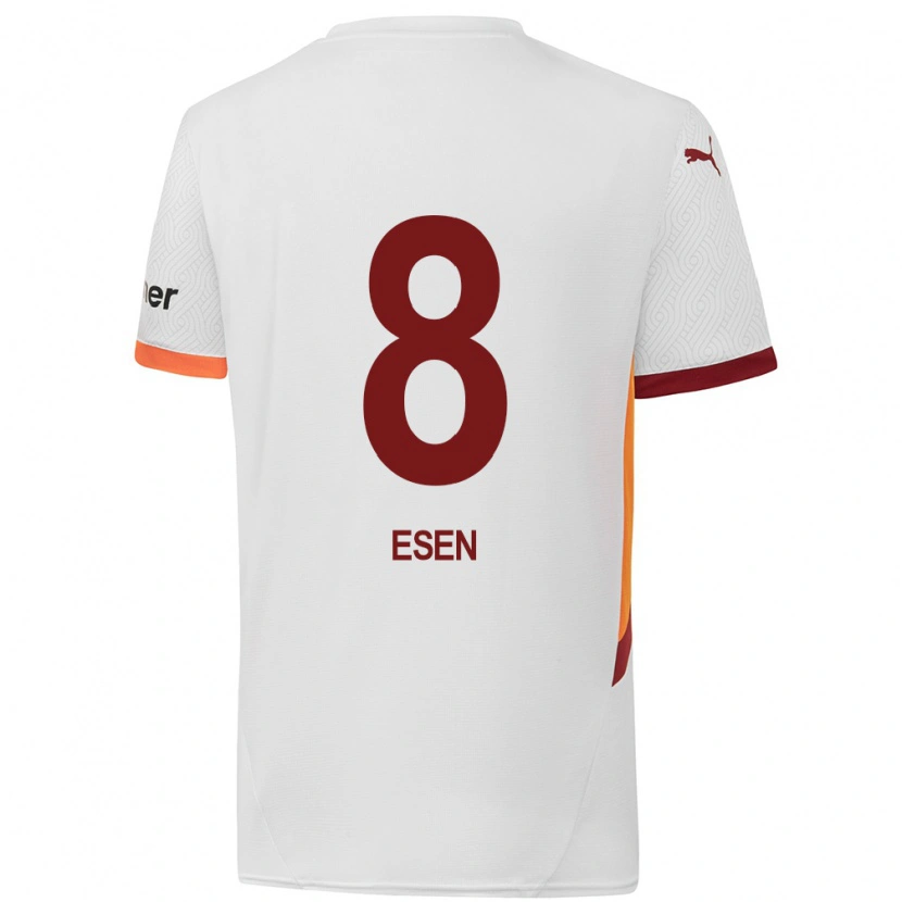 Danxen Hombre Camiseta Emine Ecem Esen #8 Blanco Amarillo Rojo 2ª Equipación 2024/25 La Camisa