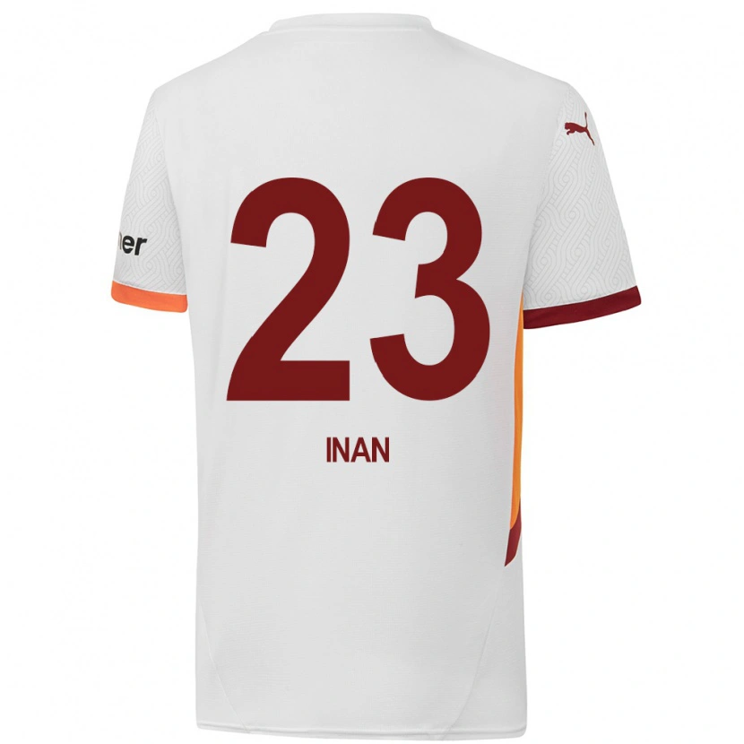 Danxen Hombre Camiseta Müge İnan #23 Blanco Amarillo Rojo 2ª Equipación 2024/25 La Camisa