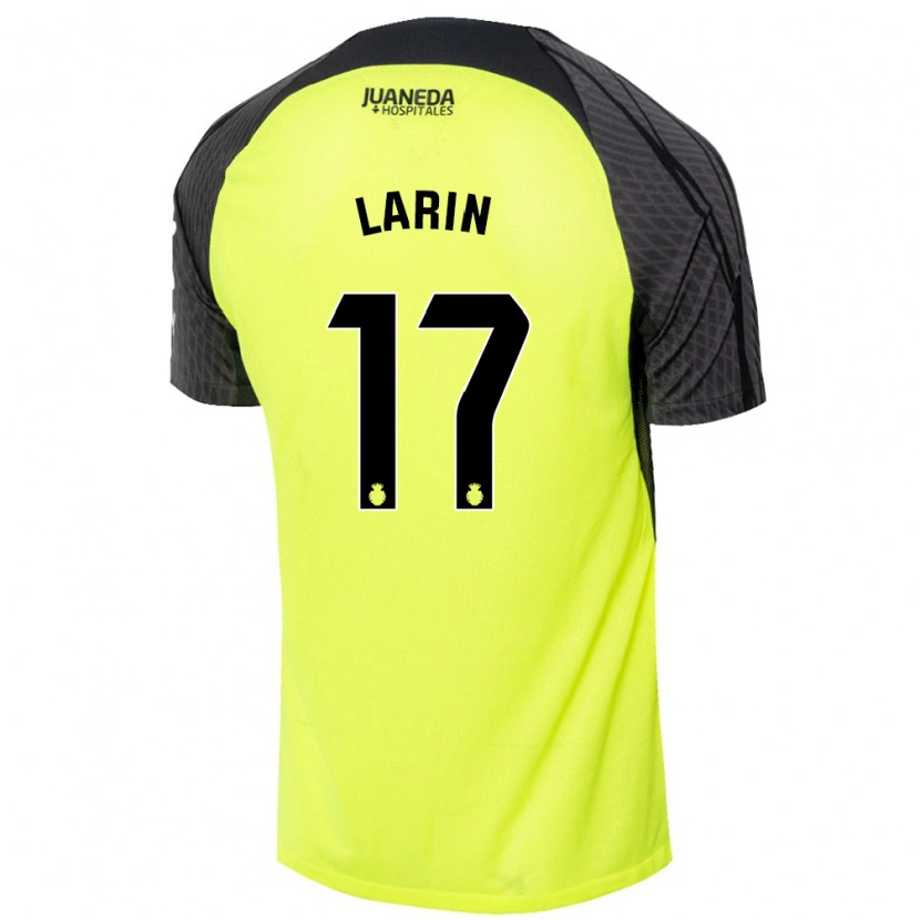 Danxen Hombre Camiseta Cyle Larin #17 Verde Fluorescente Negro 2ª Equipación 2024/25 La Camisa