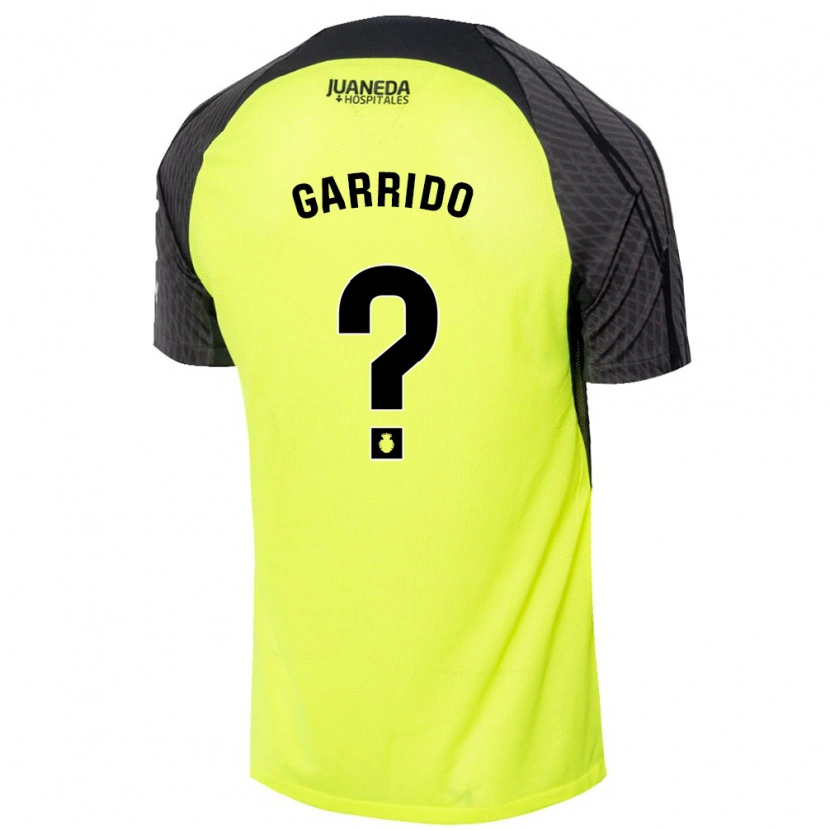 Danxen Hombre Camiseta Adrián Garrido #0 Verde Fluorescente Negro 2ª Equipación 2024/25 La Camisa