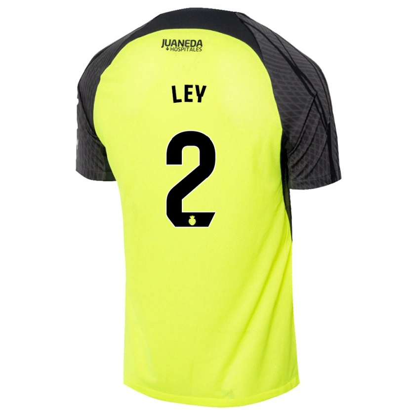 Danxen Hombre Camiseta Yuzún Ley #2 Verde Fluorescente Negro 2ª Equipación 2024/25 La Camisa