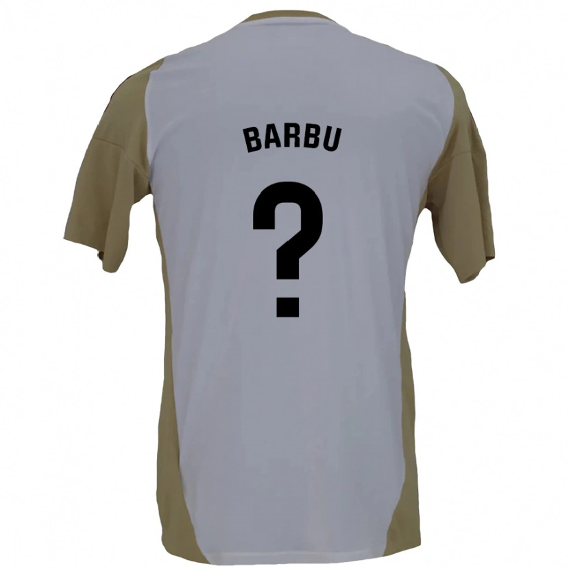 Danxen Hombre Camiseta Álex Barbu #0 Marrón Blanco 2ª Equipación 2024/25 La Camisa