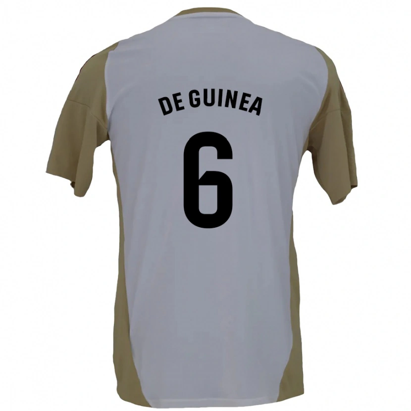 Danxen Hombre Camiseta Asier Ortiz De Guinea #6 Marrón Blanco 2ª Equipación 2024/25 La Camisa