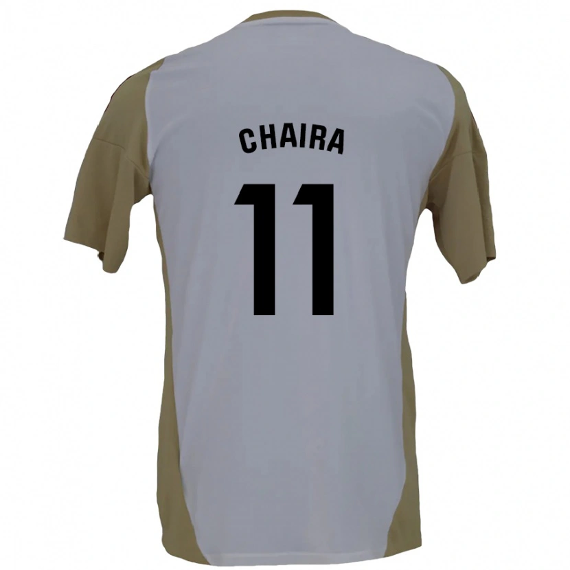 Danxen Hombre Camiseta Ilyas Chaira #11 Marrón Blanco 2ª Equipación 2024/25 La Camisa