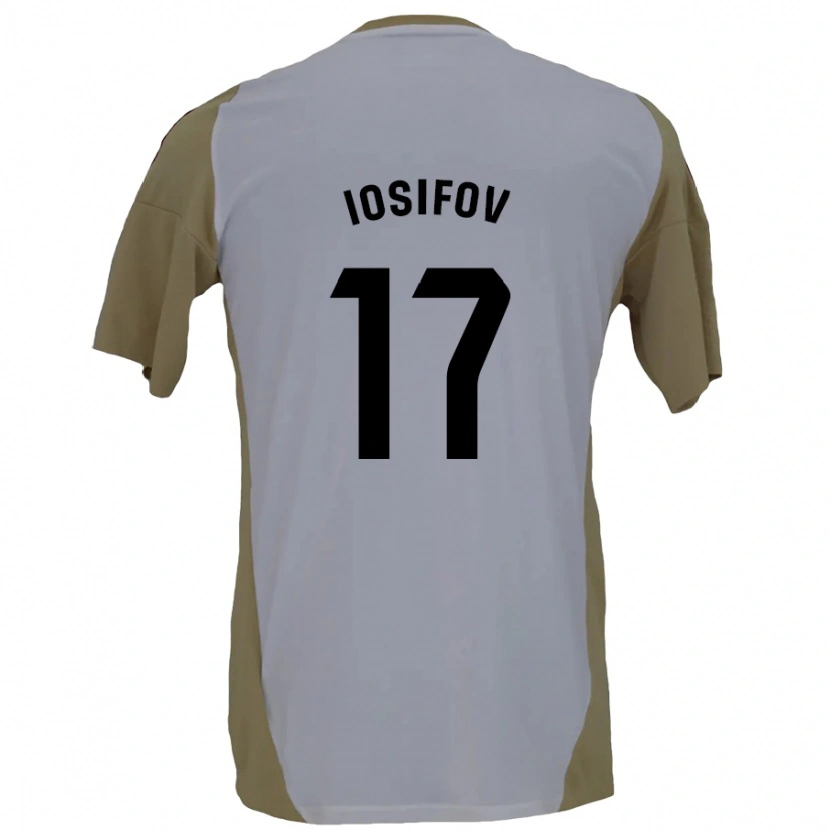 Danxen Hombre Camiseta Nikita Iosifov #17 Marrón Blanco 2ª Equipación 2024/25 La Camisa