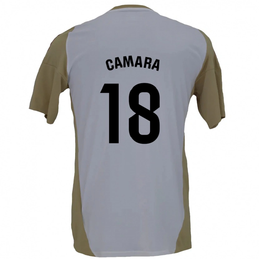 Danxen Hombre Camiseta Aaron Cámara #18 Marrón Blanco 2ª Equipación 2024/25 La Camisa