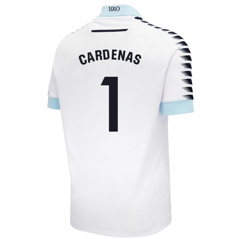 Danxen Hombre Camiseta Raquel Cárdenas #1 Blanco Azul 2ª Equipación 2024/25 La Camisa