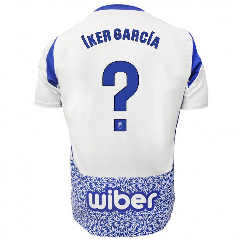 Danxen Hombre Camiseta Íker García #0 Blanco Azul 2ª Equipación 2024/25 La Camisa