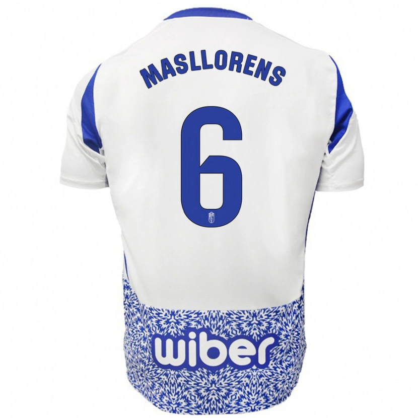 Danxen Hombre Camiseta José Masllorens #6 Blanco Azul 2ª Equipación 2024/25 La Camisa