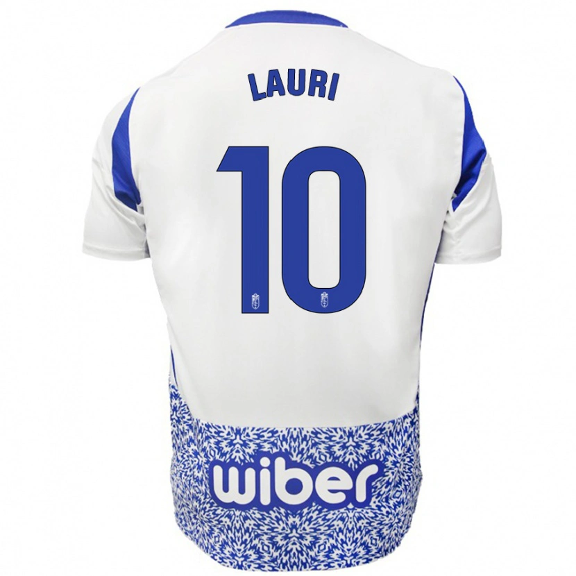 Danxen Hombre Camiseta Lauri #10 Blanco Azul 2ª Equipación 2024/25 La Camisa