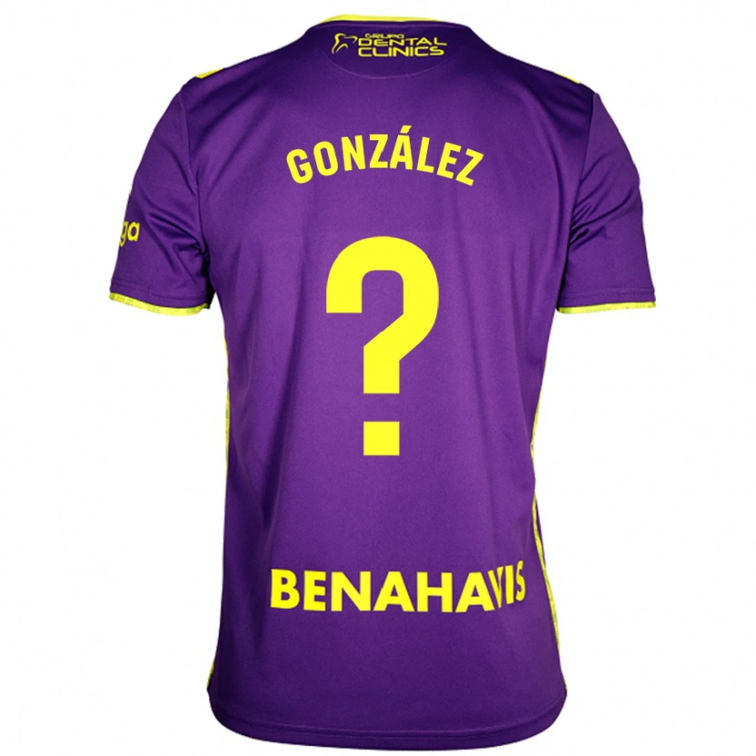 Danxen Hombre Camiseta Adri González #0 Púrpura Amarillo 2ª Equipación 2024/25 La Camisa