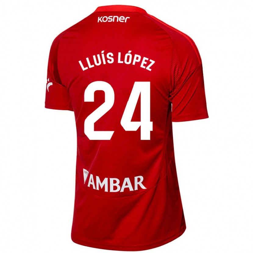 Danxen Hombre Camiseta Lluís López #24 Blanco Azul 2ª Equipación 2024/25 La Camisa