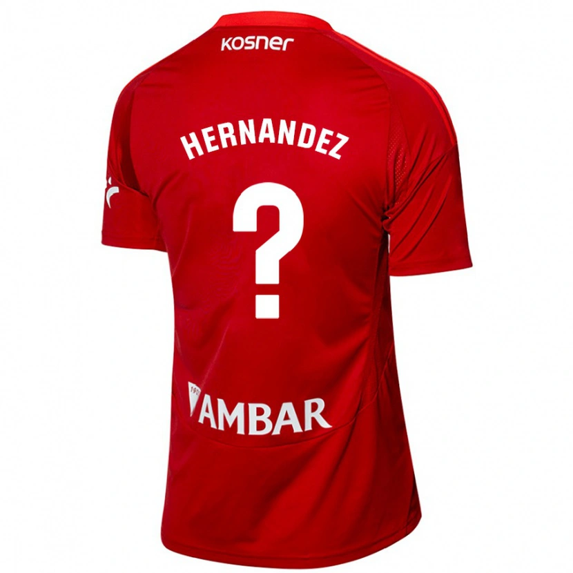 Danxen Hombre Camiseta Diego Hernández #0 Blanco Azul 2ª Equipación 2024/25 La Camisa