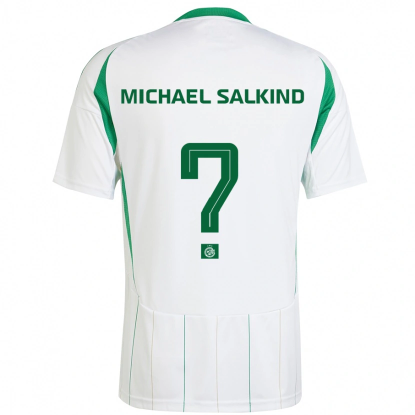 Danxen Hombre Camiseta Liav Michael Salkind #0 Blanco Verde 2ª Equipación 2024/25 La Camisa