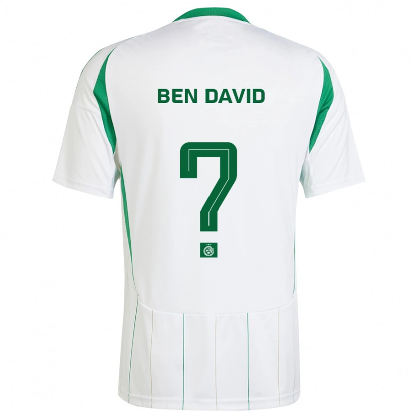 Danxen Hombre Camiseta Shay Ben David #0 Blanco Verde 2ª Equipación 2024/25 La Camisa