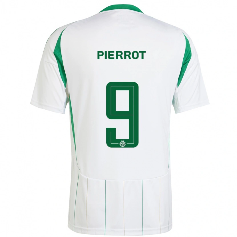 Danxen Hombre Camiseta Frantzdy Pierrot #9 Blanco Verde 2ª Equipación 2024/25 La Camisa