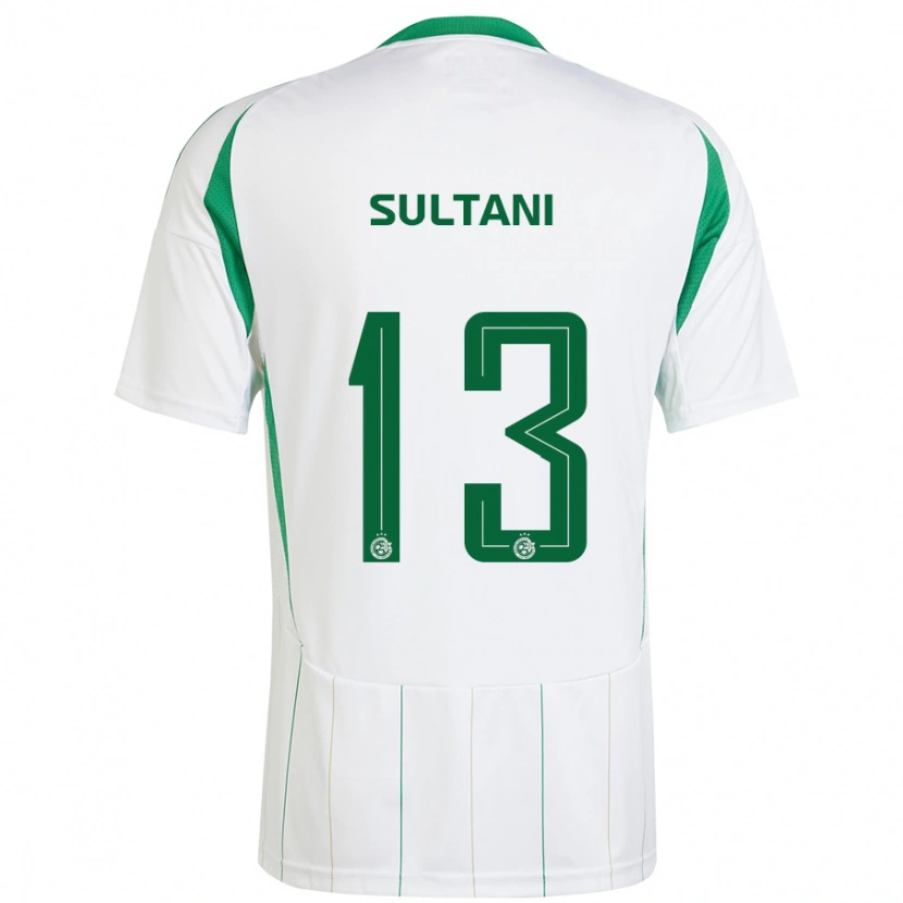 Danxen Hombre Camiseta Tomás Sultani #13 Blanco Verde 2ª Equipación 2024/25 La Camisa