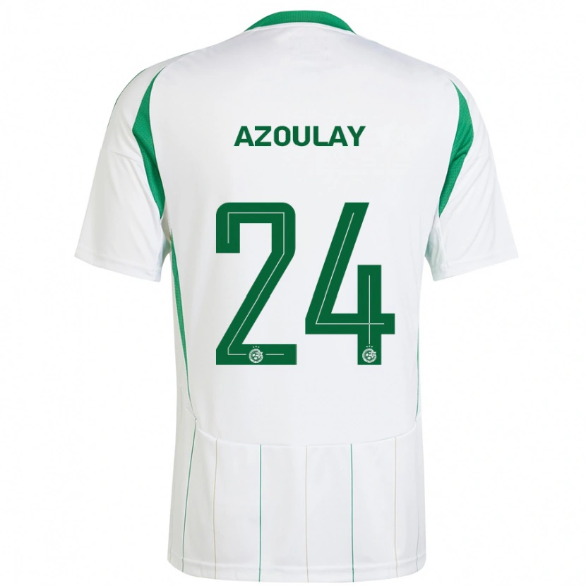 Danxen Hombre Camiseta Ethane Azoulay #24 Blanco Verde 2ª Equipación 2024/25 La Camisa