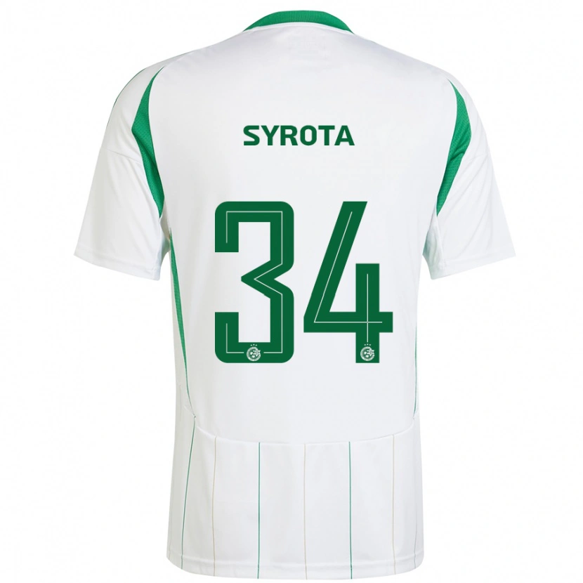 Danxen Hombre Camiseta Oleksandr Syrota #34 Blanco Verde 2ª Equipación 2024/25 La Camisa