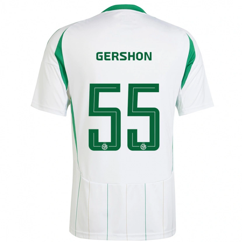 Danxen Hombre Camiseta Rami Gershon #55 Blanco Verde 2ª Equipación 2024/25 La Camisa