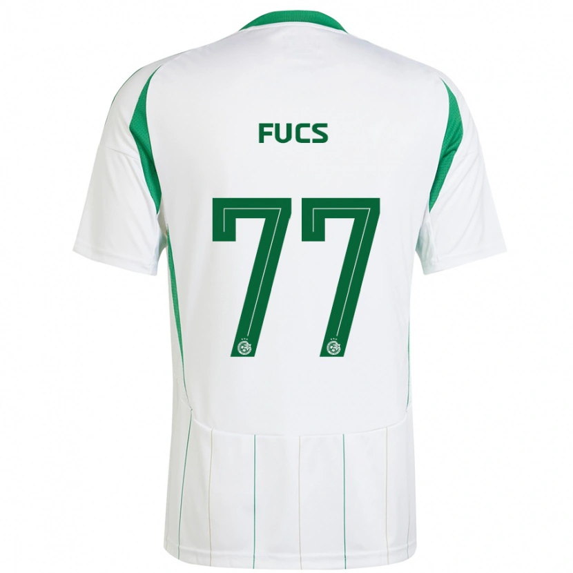 Danxen Hombre Camiseta Roee Fucs #77 Blanco Verde 2ª Equipación 2024/25 La Camisa