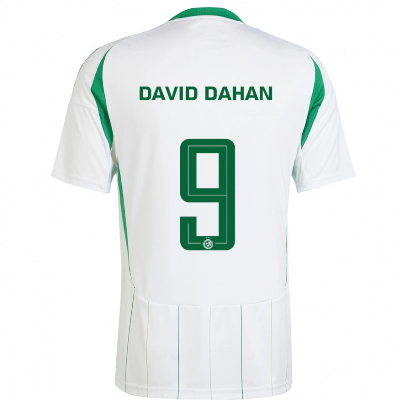 Danxen Hombre Camiseta Omer David Dahan #9 Blanco Verde 2ª Equipación 2024/25 La Camisa