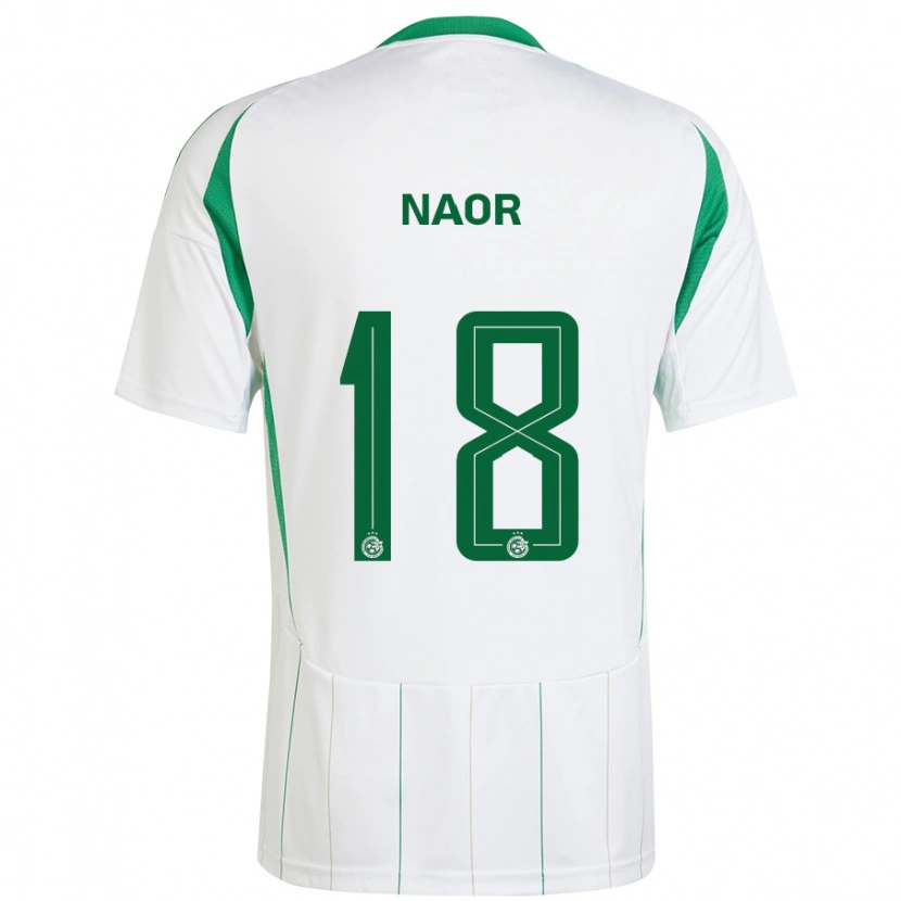 Danxen Hombre Camiseta Goni Naor #18 Blanco Verde 2ª Equipación 2024/25 La Camisa