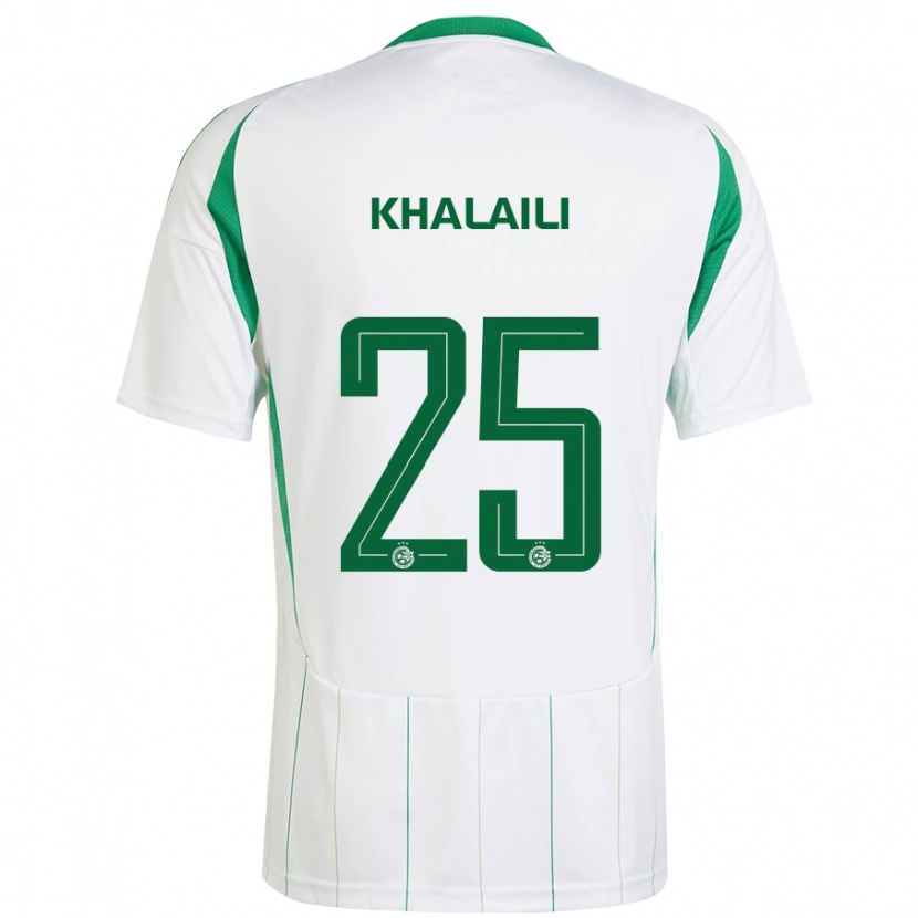 Danxen Hombre Camiseta Anan Khalaili #25 Blanco Verde 2ª Equipación 2024/25 La Camisa