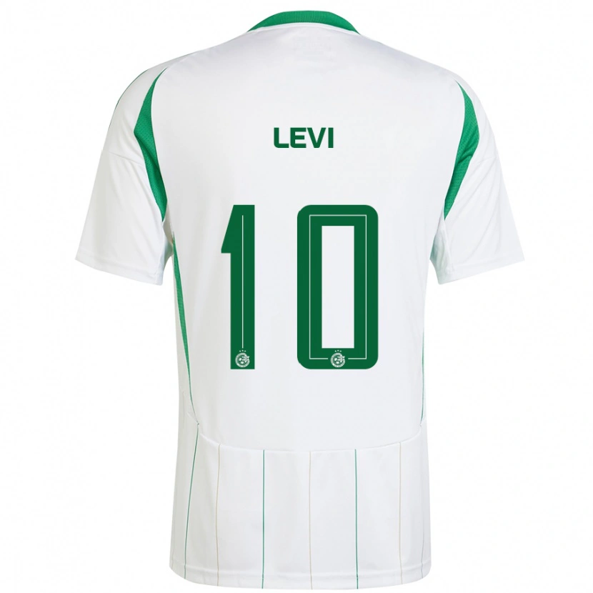 Danxen Hombre Camiseta Yarin Levi #10 Blanco Verde 2ª Equipación 2024/25 La Camisa