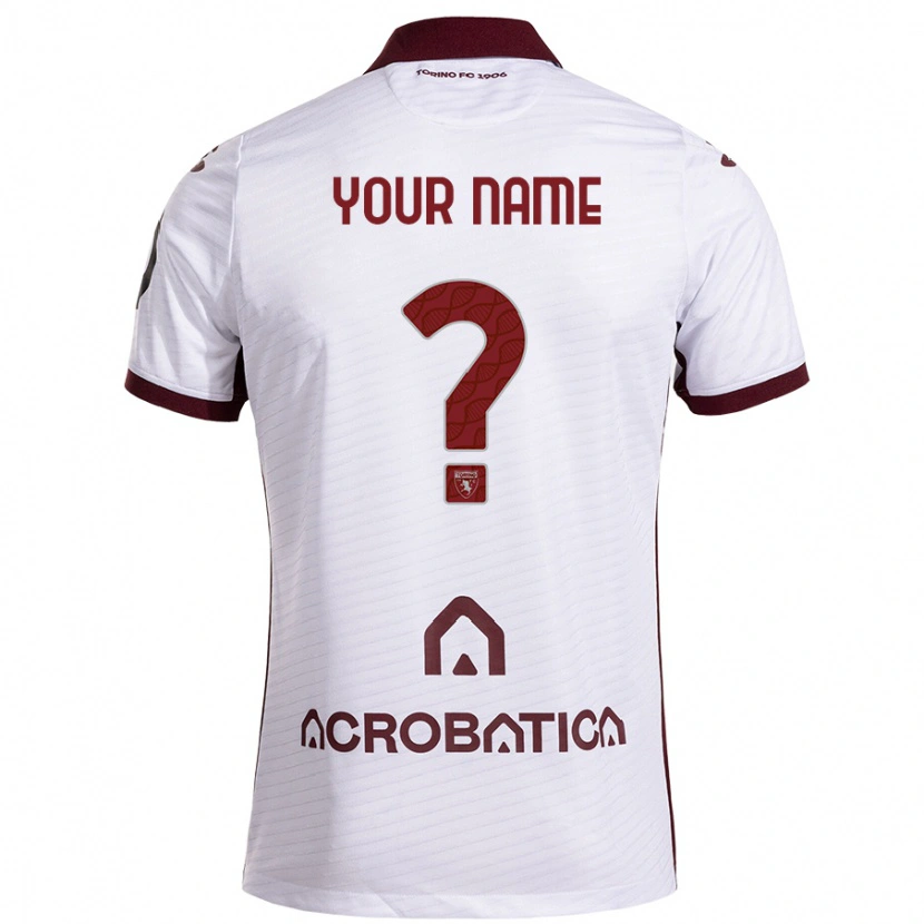 Danxen Hombre Camiseta Su Nombre #0 Blanco Granate 2ª Equipación 2024/25 La Camisa